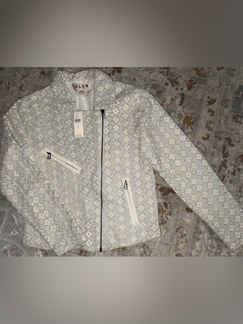 Anthropologie Dolan Eyelet Cropped Jacket
